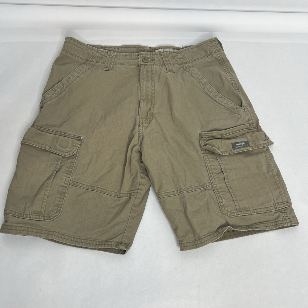 Men's Wrangler Cargo Shorts with Stretch Khaki Relaxed Fit 30 Waist